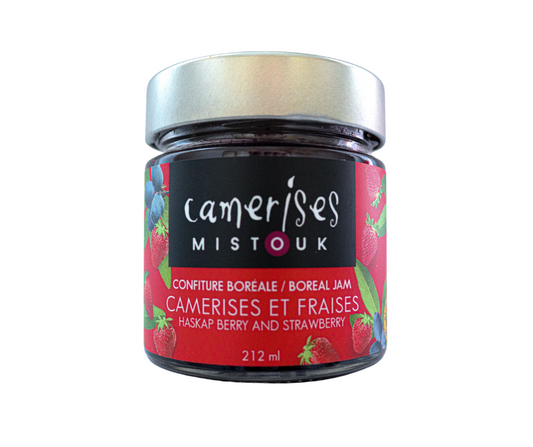 Confiture Boréale de camerises et fraises