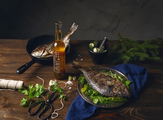 Vinaigrette poireaux et épinette blanche