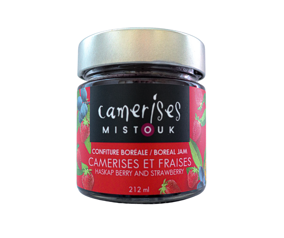 Confiture Boréale de camerises et fraises